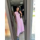 Printed long line dress pink